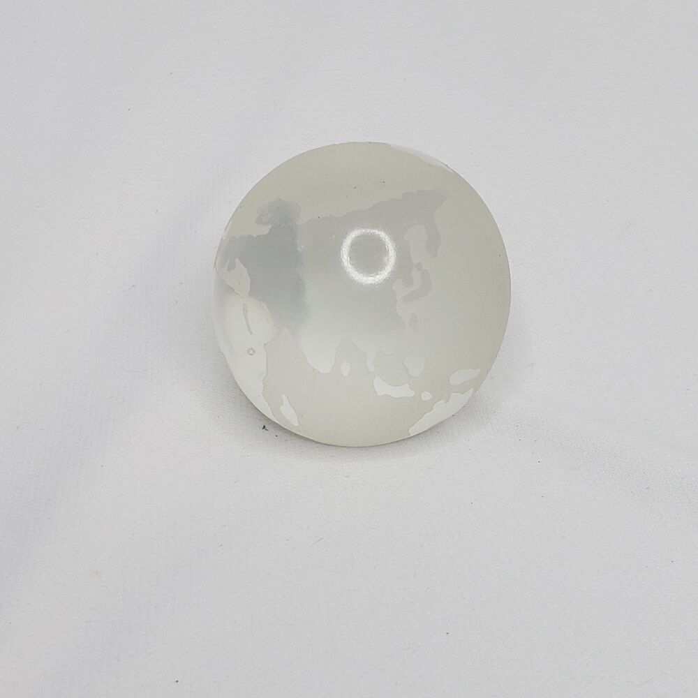 Etched Glass Globe Paperweight